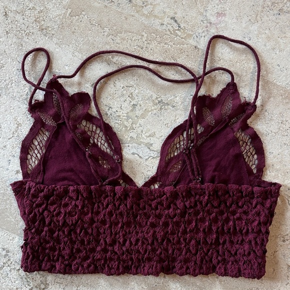 Free People XS Elegant Lace Bralette Set - Burgundy and teal - Picture 5 of 8